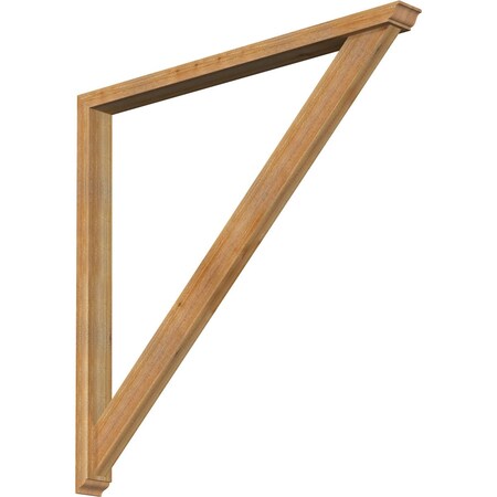 Traditional Traditional Rough Sawn Bracket w/ Offset Brace, Western Red Cedar, 4"W x 48"D x 48"H
